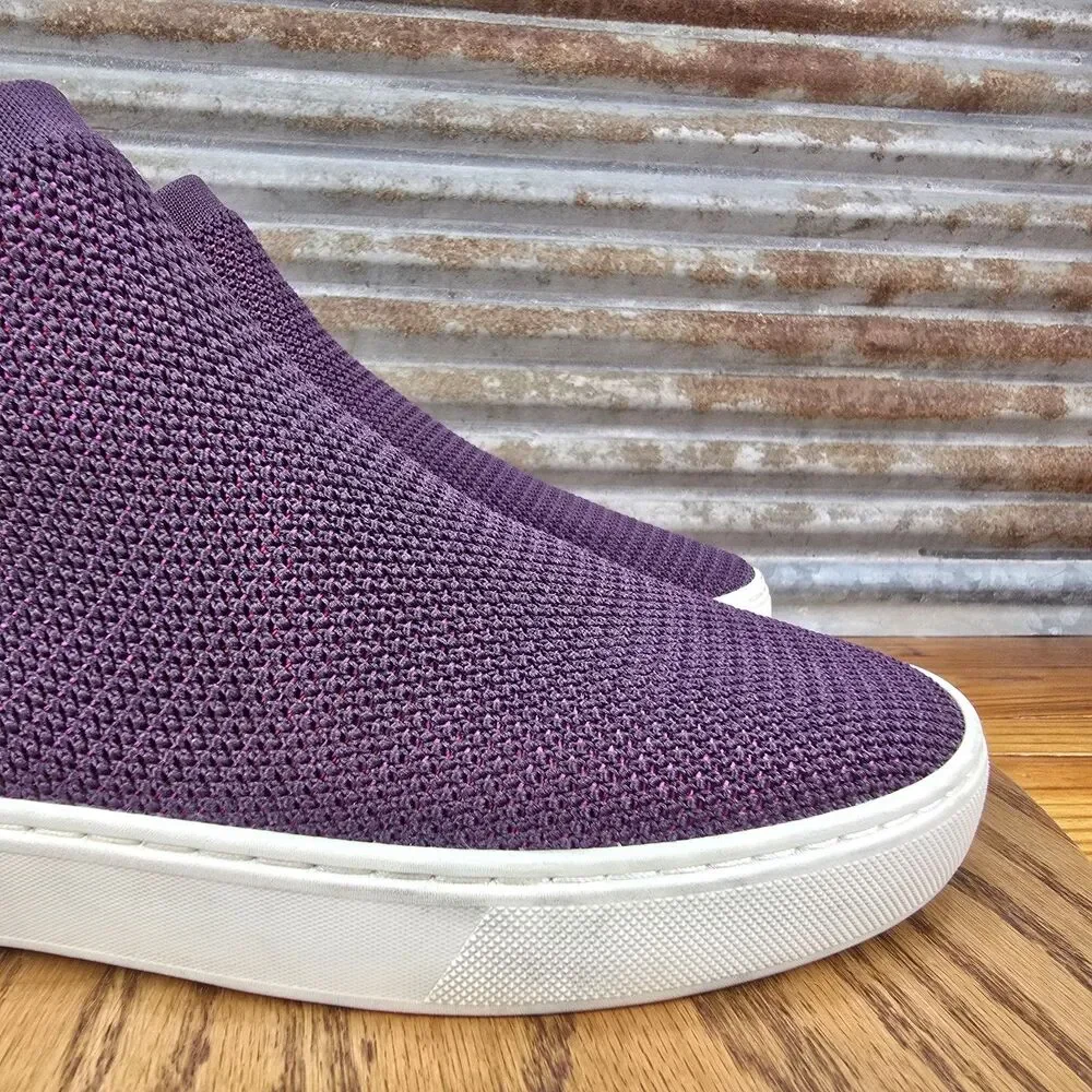 Rothy's Shoes Womens 9.5 The Chelsea Boot Bootie Ankle Knit Pull on Purple